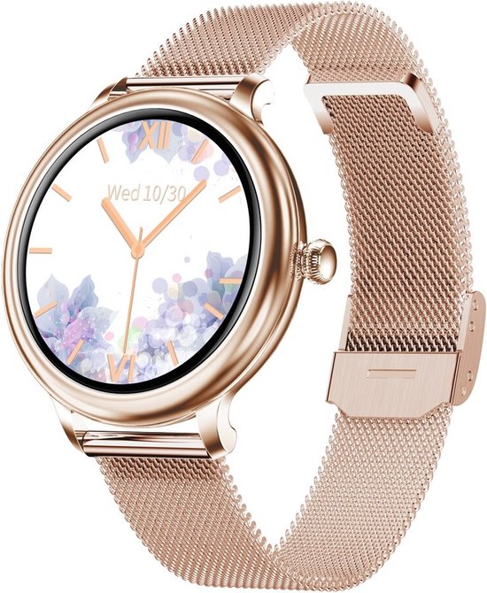 DrPhone NY1 2.5 Curve Smartwatch Vrouwen Brons Goud