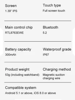 DrPhone PureSport15 Smartwatch Beige
