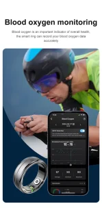 DrPhone RingSense Smart Ring Europese maat 57 Donker Grijs