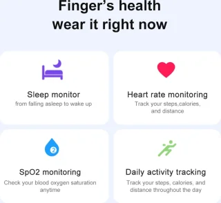 DrPhone RingSense Smart Ring Europese maat 59 Donkergrijs