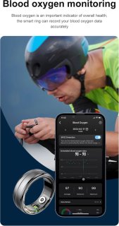 DrPhone RingSense Smart Ring Europese maat 59 Donkergrijs