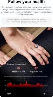 DrPhone RingSense Smart Ring Europese maat 59 Donkergrijs