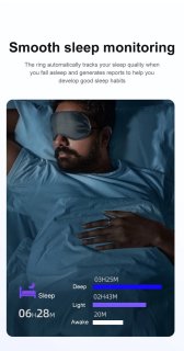 DrPhone RingSense Smart Ring Europese maat 59 Donkergrijs