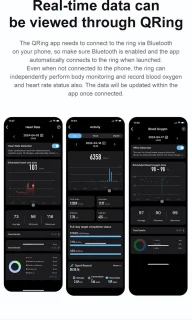 DrPhone RingSense Smart Ring Europese maat 59 Donkergrijs