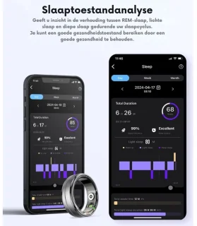 DrPhone RingSense Smart Ring - Europese ringmaat 62 - Donkergrijs