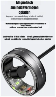 DrPhone RingSense Smart Ring - Europese ringmaat 62 - Donkergrijs