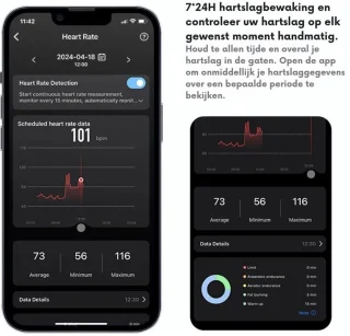 DrPhone RingSense Smart Ring - Europese ringmaat 62 - Donkergrijs