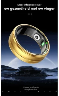 DrPhone RingSense Smart Ring - Europese ringmaat 62 - Donkergrijs
