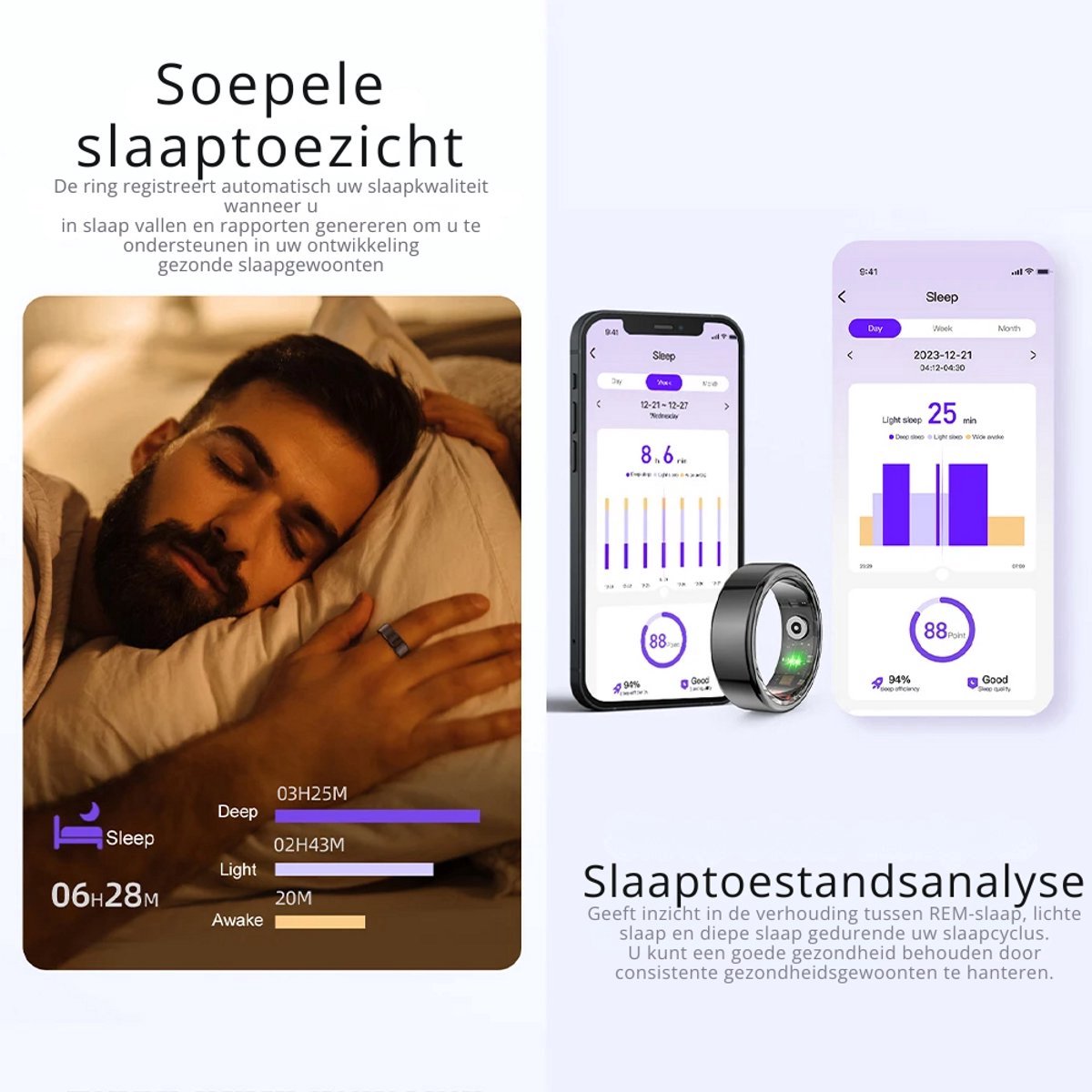 DrPhone RingSense V2 Smart Ring Rose Goud Maat 62