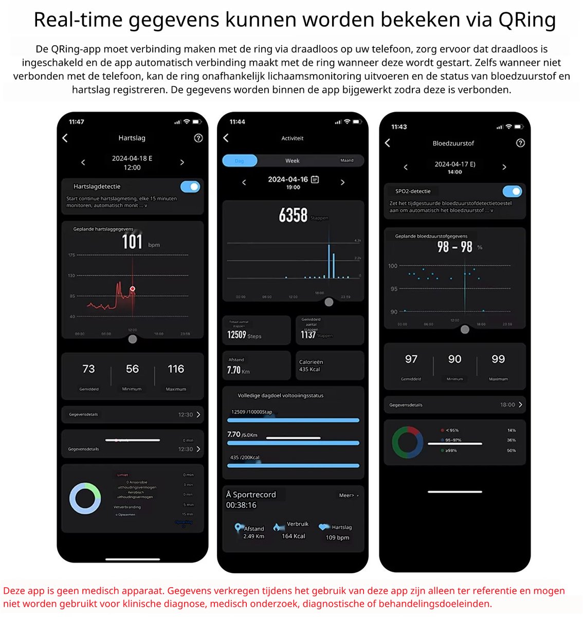 DrPhone RingSense V3 Smart Ring maat 59 zwart met case