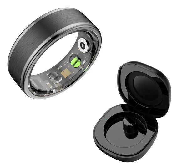 DrPhone RingSense V3 Smart Ring maat 59 zwart met case