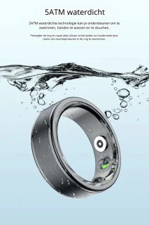 DrPhone RingSense V3 Smart Ring maat 62 zwart met case