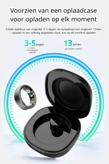 DrPhone RingSense V3 Smart Ring maat 62 zwart met case