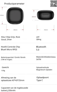 DrPhone RingSense V3 Smart Ring Rose Goud M54