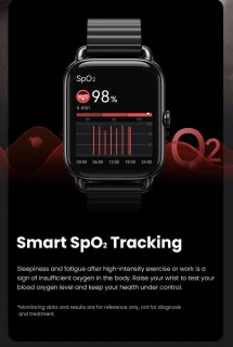 DrPhone RS4 Plus Smartwatch Zwart