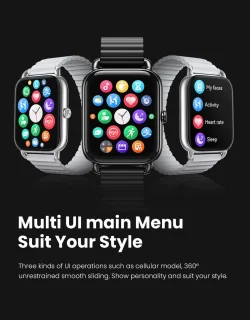DrPhone RS4 Plus Smartwatch Zwart