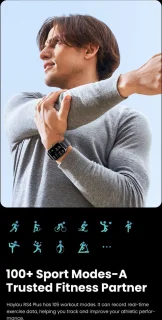 DrPhone RS4 Plus Smartwatch Zwart