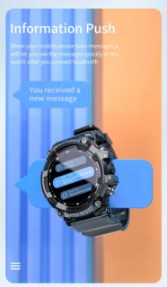 DrPhone SMARTX1 Smartwatch Zwart