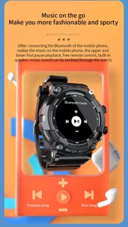 DrPhone SMARTX1 Smartwatch Zwart