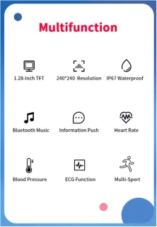 DrPhone SMARTX1 Smartwatch Zwart