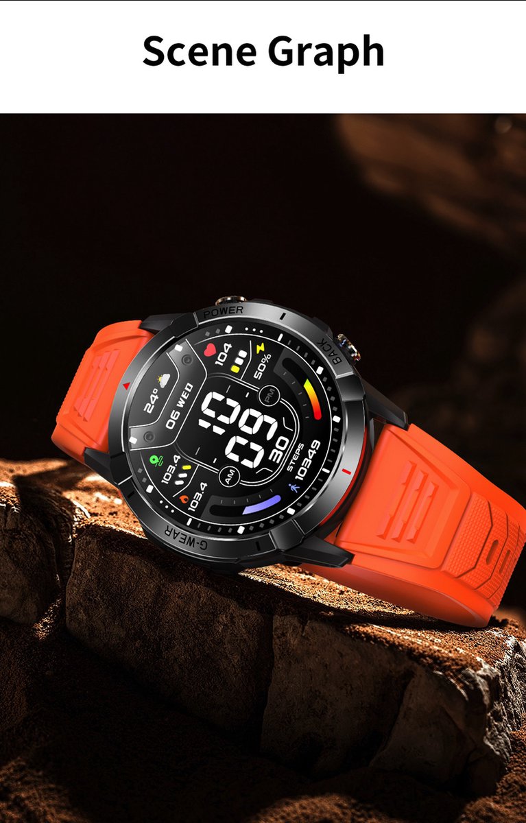 DrPhone SpectraView AMOLED 1.4" Slimme Horloge