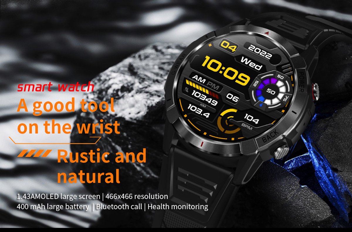 DrPhone SpectraView AMOLED 1.4" Slimme Horloge