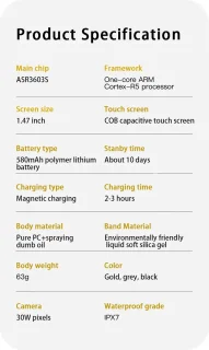 DrPhone Zone3 4G GPS Smartwatch Roze Wit