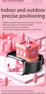 DrPhone Zone3 4G GPS Smartwatch Roze Wit