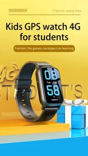DrPhone Zone3 4G GPS Smartwatch Zwart