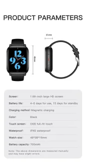 DrPhone ZONE4 4G GPS Smartwatch Zwart