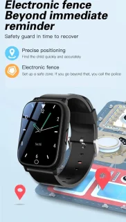 DrPhone ZONE4 4G GPS Smartwatch Zwart