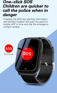 DrPhone ZONE4 4G GPS Smartwatch Zwart