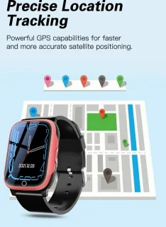 DrPhone ZONE4 4G GPS Smartwatch Zwart