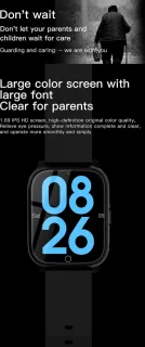DrPhone ZONE4 4G GPS Smartwatch Zwart