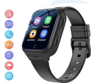 DrPhone ZONE5 4G Smartwatch Kinderen Zwart