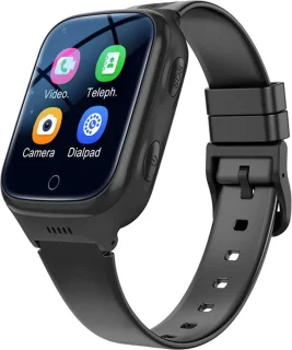 DrPhone ZONE5 4G Smartwatch Kinderen Zwart