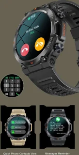 DutchWanted Indestructible Smartwatch 47mm Zwart