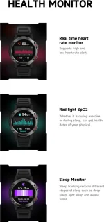 Electrox T35 Smartwatch Zwart Ronde