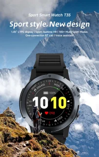 Electrox T35 Smartwatch Zwart Ronde