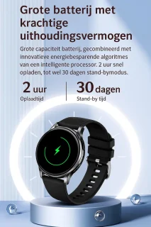 Evy24 Smartwatch Amoled Pro 2 - Horloge Zwart