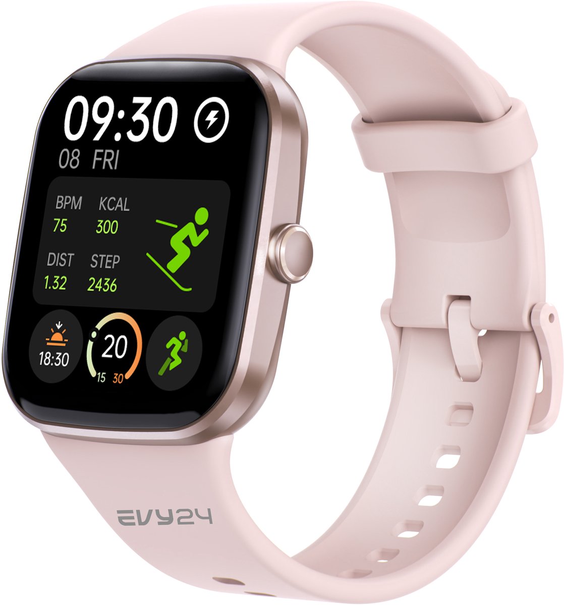 Wat vinden we goed aan de Evy24 Smartwatch Pro Zachtroze