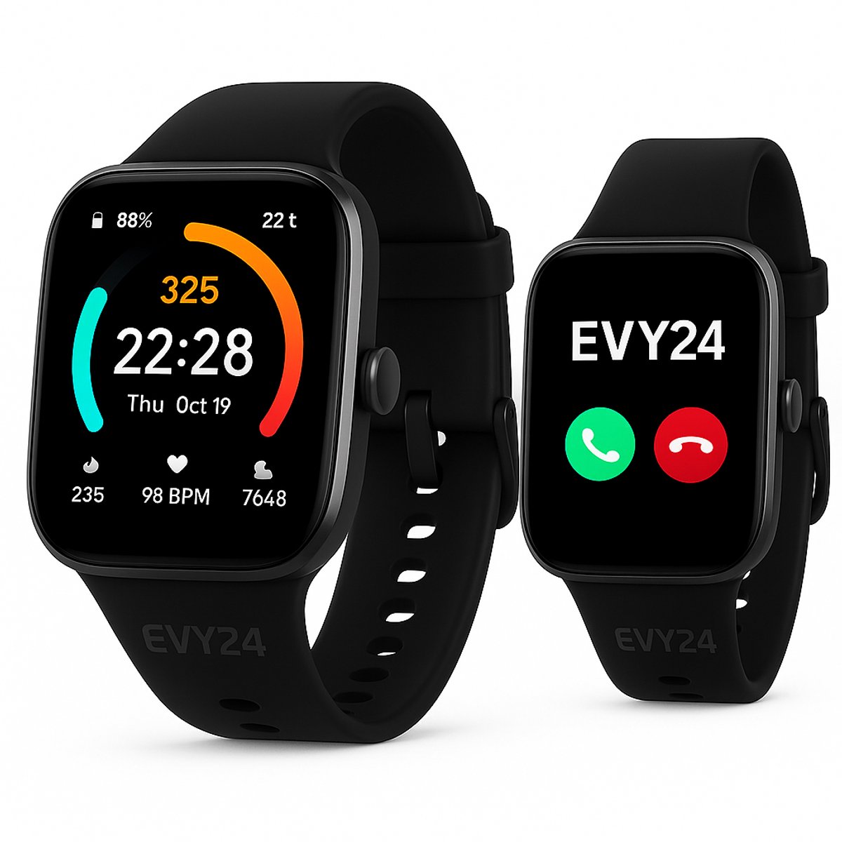 De Evy24 Smartwatch Pro Zwart in één oogopslag
