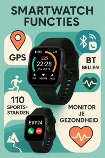 Evy24 Smartwatch Pro Zwart