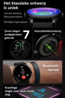 Evy24 Smartwatch Zwart