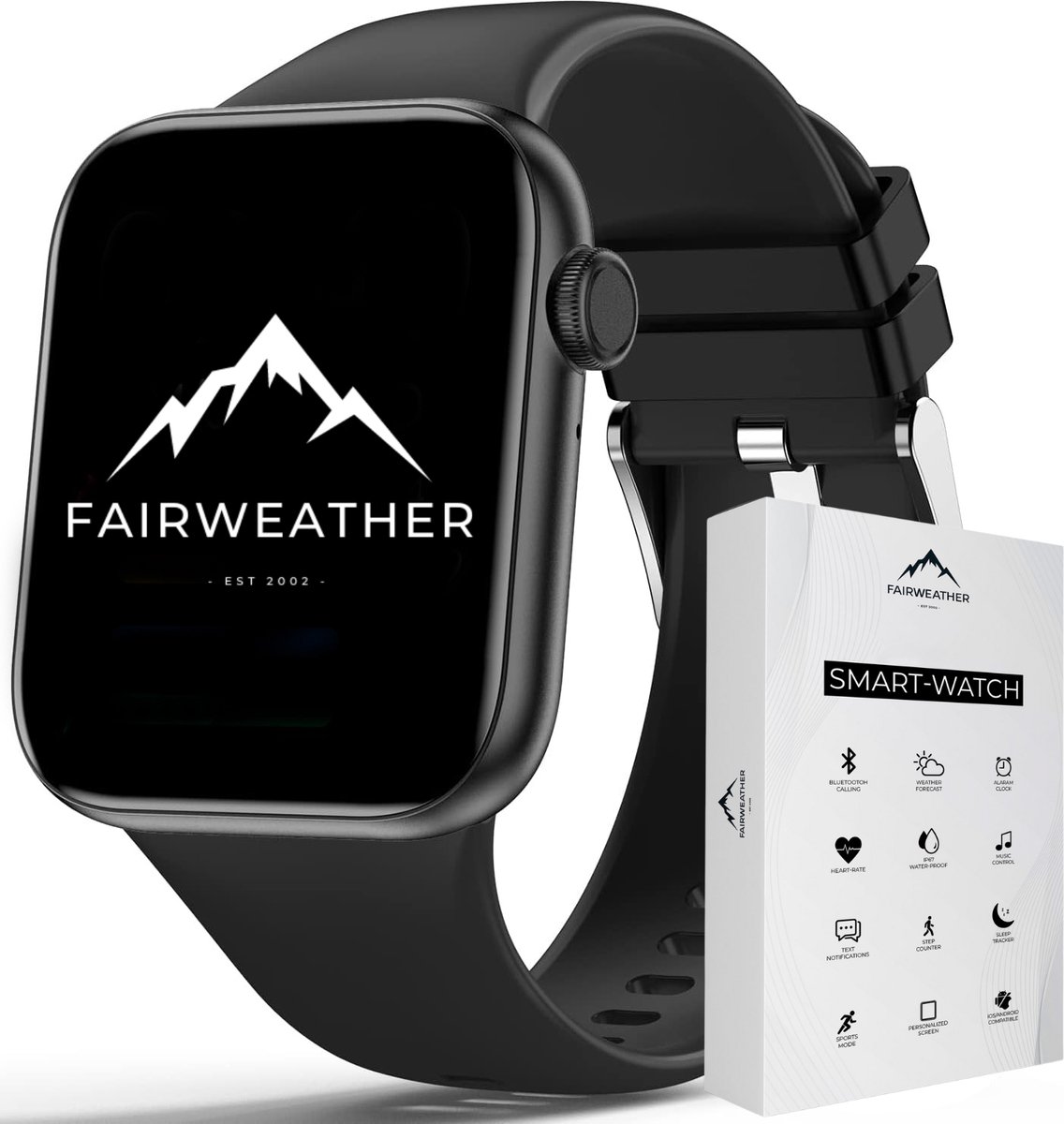 De Fairweather Smartwatch Ultra Zwart in één oogopslag