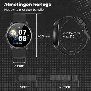 Fance S20 Smartwatch - Zwart