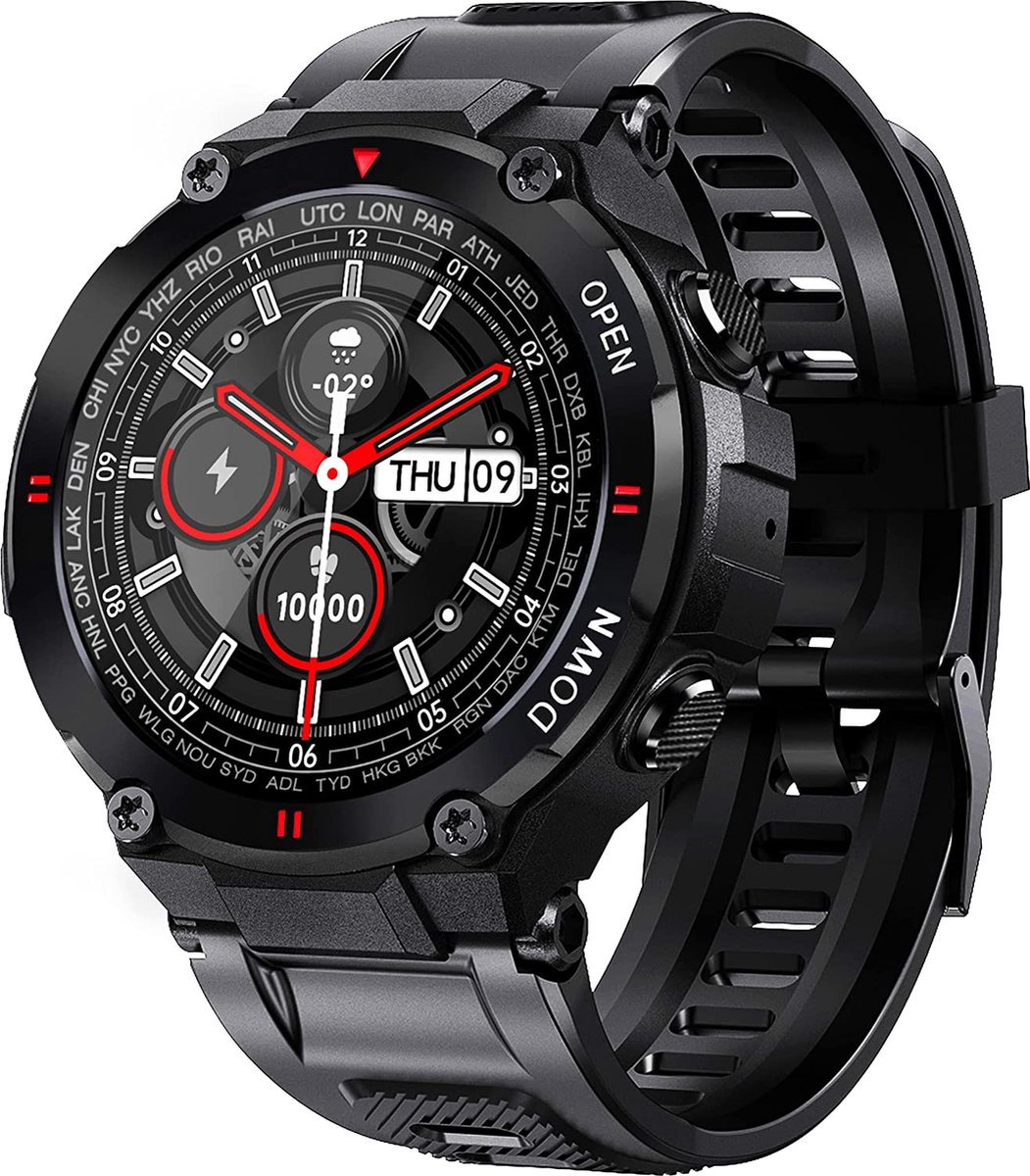 De Fance Smartwatch 45mm Zwart in één oogopslag