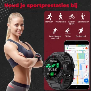 Fance Smartwatch 45mm Zwart