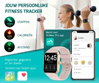 FITAGE Smartwatch Roze