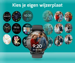 FITAGE Sporthorloge Smartwatch GPS Zwart